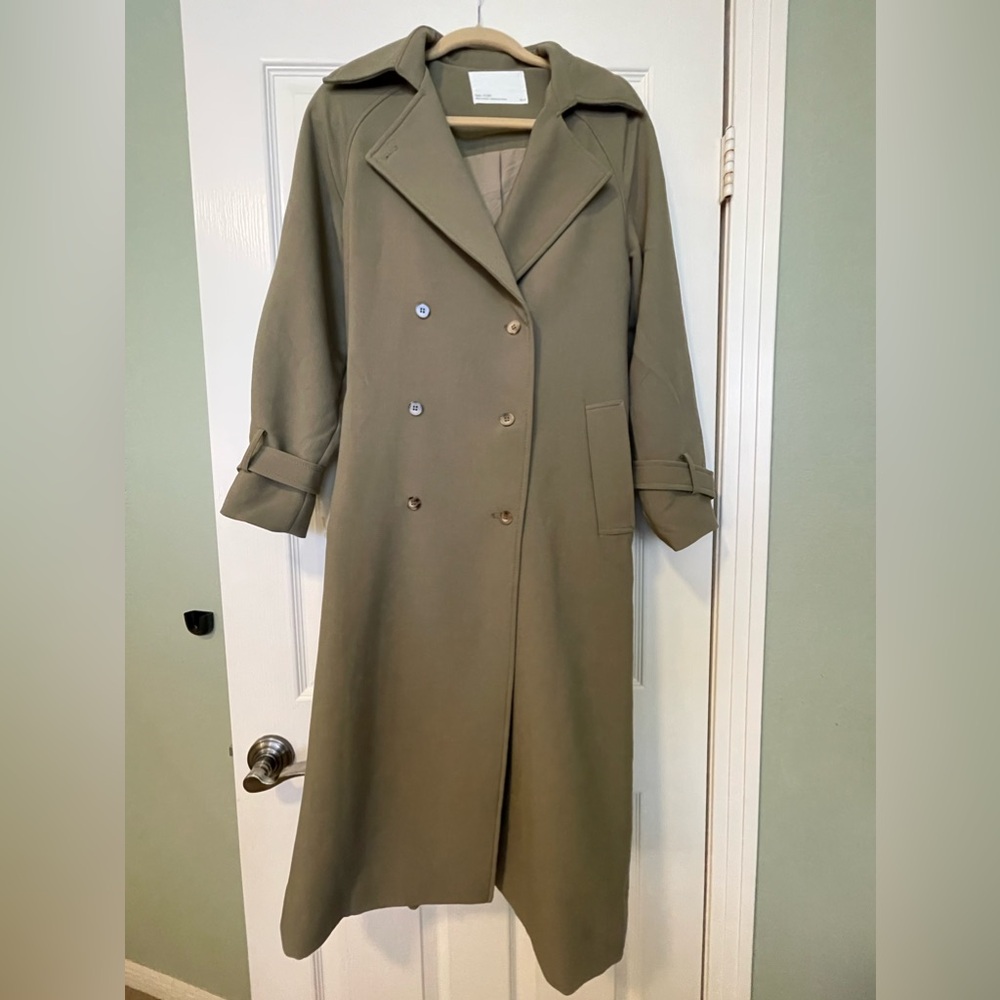Oak + Fort Olive Green Trench - brand new condition!